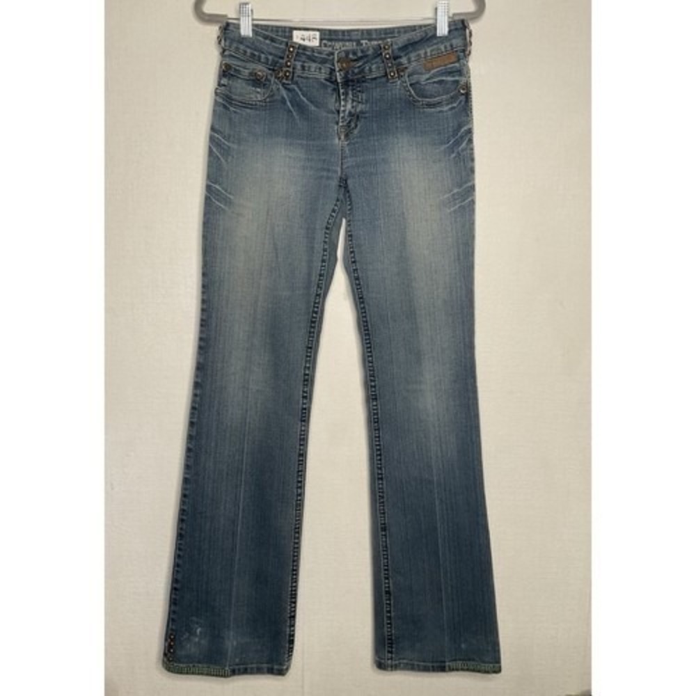 Cowgirl Tuff Co. Gypsy Blue Bootcut Jeans Women 29X35 China Cotton/Spandex